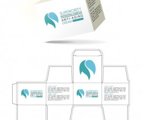 anti aging cream packaging box vector template 08