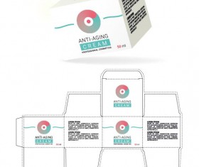 anti aging cream packaging box vector template 10