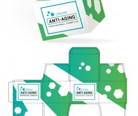 anti aging cream packaging box vector template 12