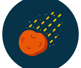 asteroid icon vector