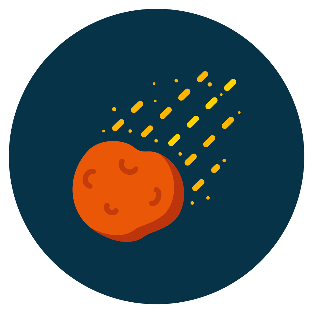 asteroid icon vector