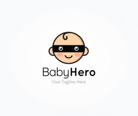 baby hero logo vector