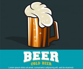 beer retro background vectors