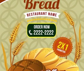 bread poster vector template