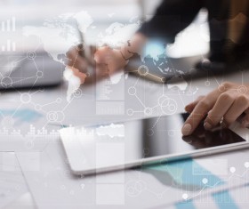 businessman using a tablet PC Stock Photo 04