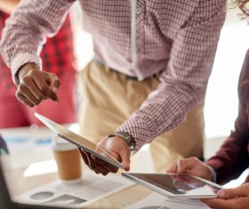 businessman using a tablet PC Stock Photo 05