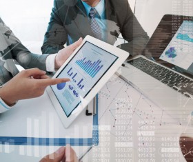 businessman using a tablet PC Stock Photo 06