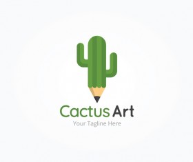 cactus art vector logo