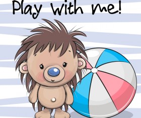 cartoon hedgehogs cartoon illustration vector 01