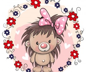 cartoon hedgehogs cartoon illustration vector 03