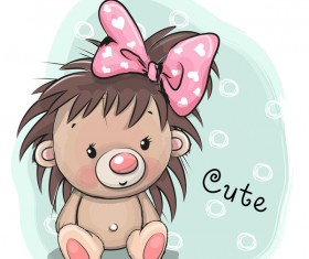 cartoon hedgehogs cartoon illustration vector 07