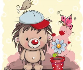 cartoon hedgehogs cartoon illustration vector 10