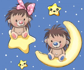 cartoon hedgehogs cartoon illustration vector 13