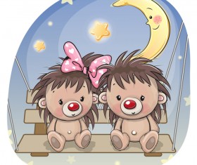 cartoon hedgehogs cartoon illustration vector 20
