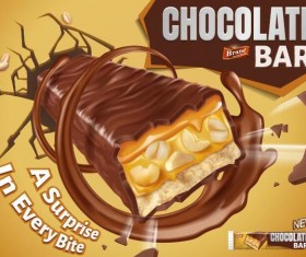 chocolate bar poster vector