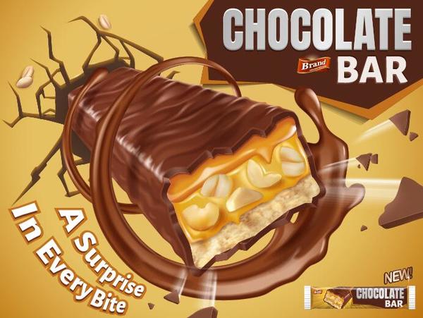 chocolate bar poster vector