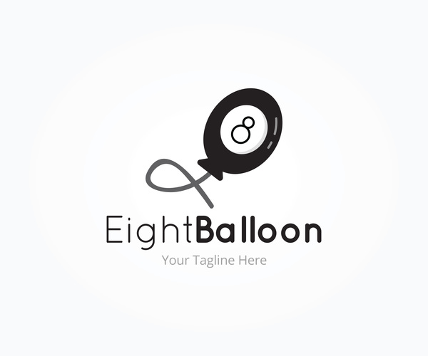 eight balloon logo vector