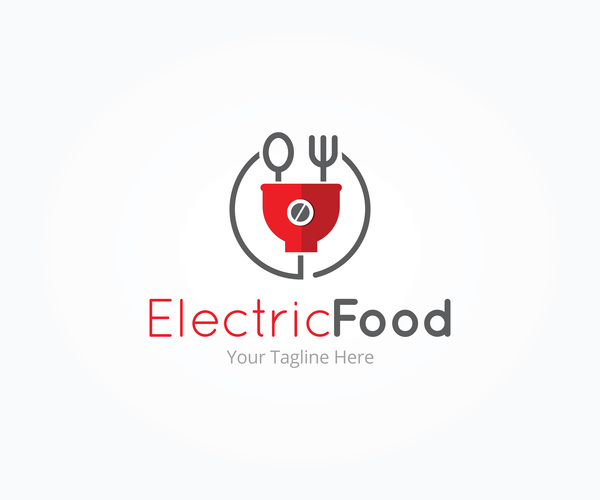 electric food logo vector