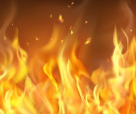 fire flames with smoke blurs background vector