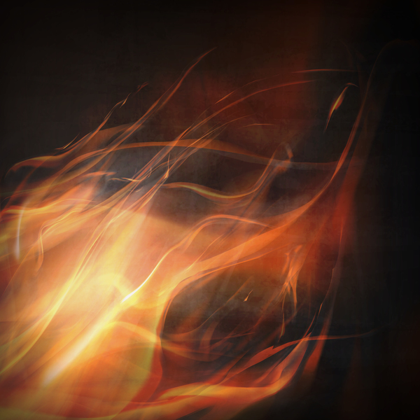 flame with black background vector