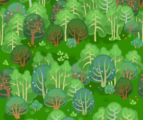 forest autumn seamless pattern vector 01