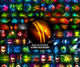 glowing background vector set