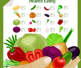 healthy eating vagetable vector