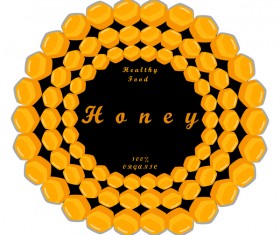 healthy food honey circles background vector 01