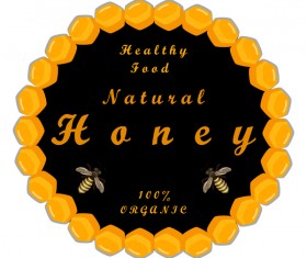 healthy food honey circles background vector 02