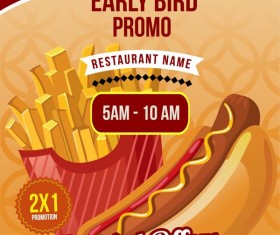 hotdog brochure poster template vector
