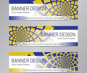 illusion banner vector header template vector 01