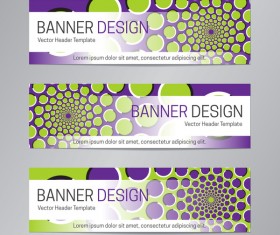 illusion banner vector header template vector 02