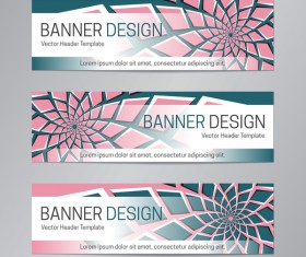 illusion banner vector header template vector 03