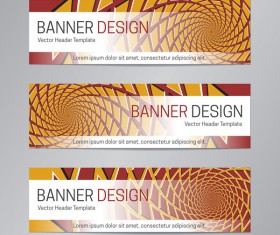 illusion banner vector header template vector 04