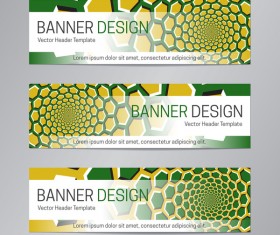 illusion banner vector header template vector 06