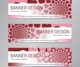 illusion banner vector header template vector 07