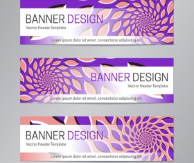 illusion banner vector header template vector 08