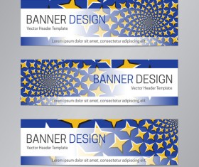 illusion banner vector header template vector 09