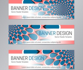 illusion banner vector header template vector 11