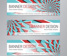 illusion banner vector header template vector 12