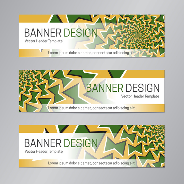 illusion banner vector header template vector 13