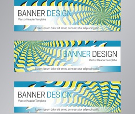 illusion banner vector header template vector 14