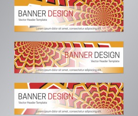 illusion banner vector header template vector 15