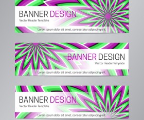 illusion banner vector header template vector 16