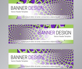 illusion banner vector header template vector 17