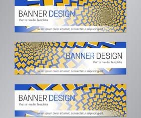 illusion banner vector header template vector 19