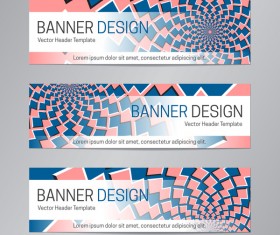 illusion banner vector header template vector 20