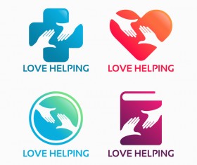 love helping logo vector