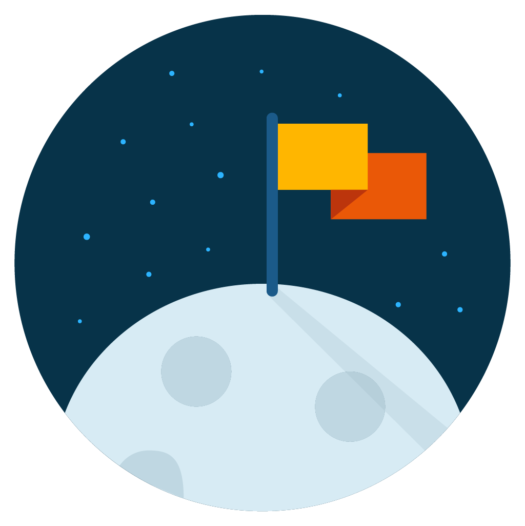 moon flag icon vector