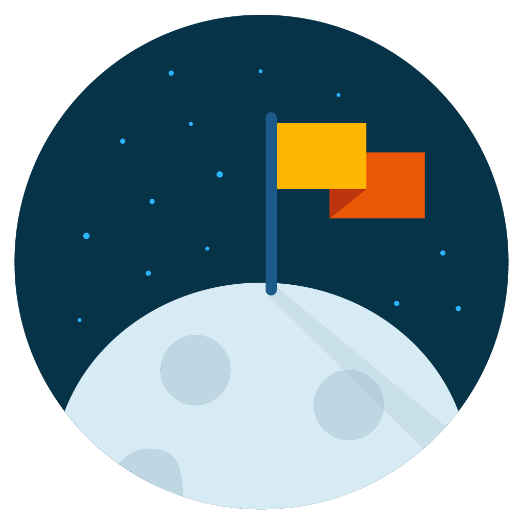 moon flag icon vector